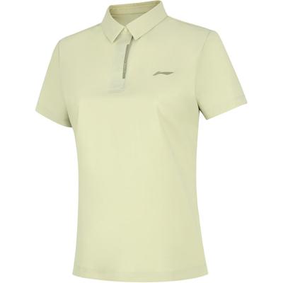Li Ning Grupės pirkimo serija Vienspalvis Patogus Kvėpuojantis Universalus Laisvalaikio Trumpomis Rankovėmis Polo Marškinėliai Moteriški viršutiniai drabužiai Porceliano-Paslaptingos spalvos APLU768-3