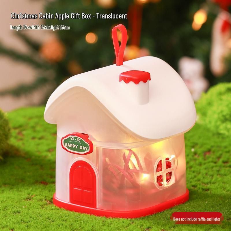 Christmas Eve Apple Gift Box - Creative Little House Candy Packaging for Kids