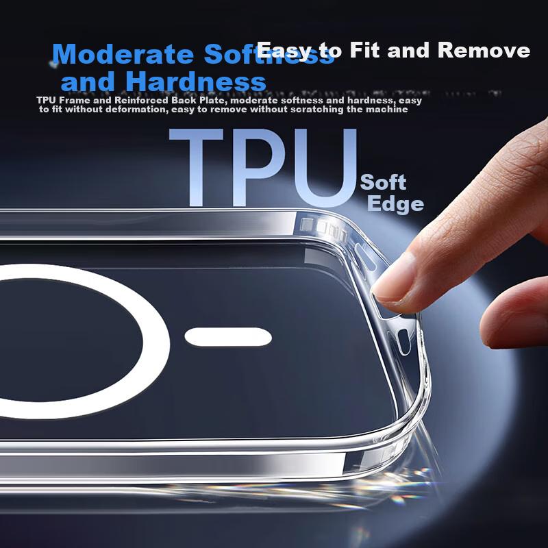 IPhone 13 Pro Max Case, Protective Cover, Bayer Material, MagSafe Magnetic Charging, Ultra-Thin Shockproof Airbag Full Protection Transparent Soft