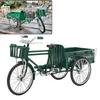 Miniature Alloy Retro Three Wheel Flatbed Truck Metal Tricycle Model Toy Vintage Car Home Decoration for