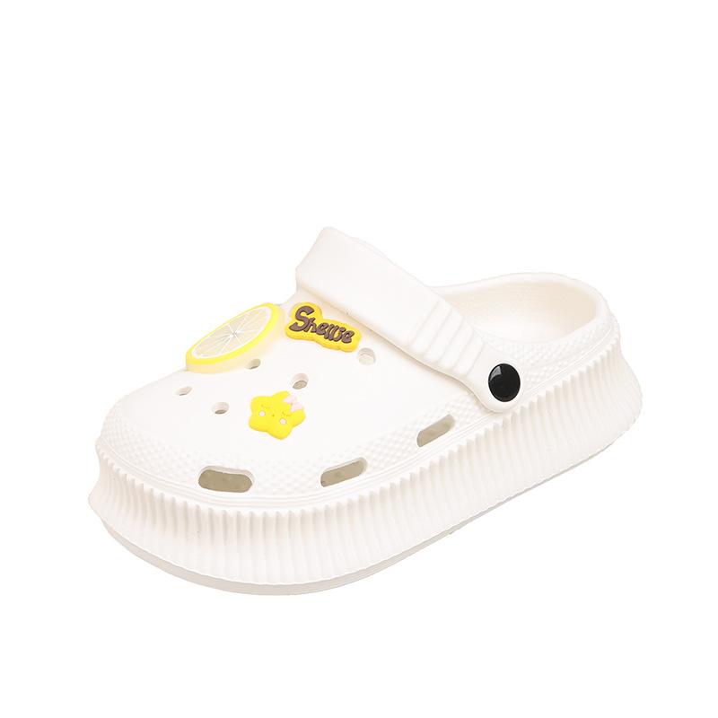 Hole shoes women's summer new thick-soled bag head sandals summer wear cute bag head drag soft-soled slippers