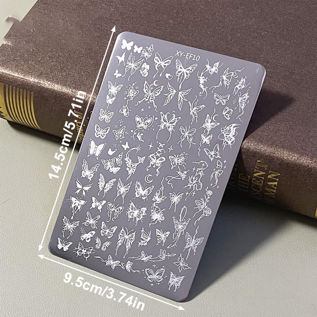 Ocean Series Shell Starfish Nail Stamping Plates Butterfly French Line Printing Stencil Nail Stamp Template Nail Art Tool