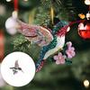Hummingbird Hanging Ornament Acrylic Bird Pendant Christmas Tree Decoration For Festival Tree Wreath Window Display