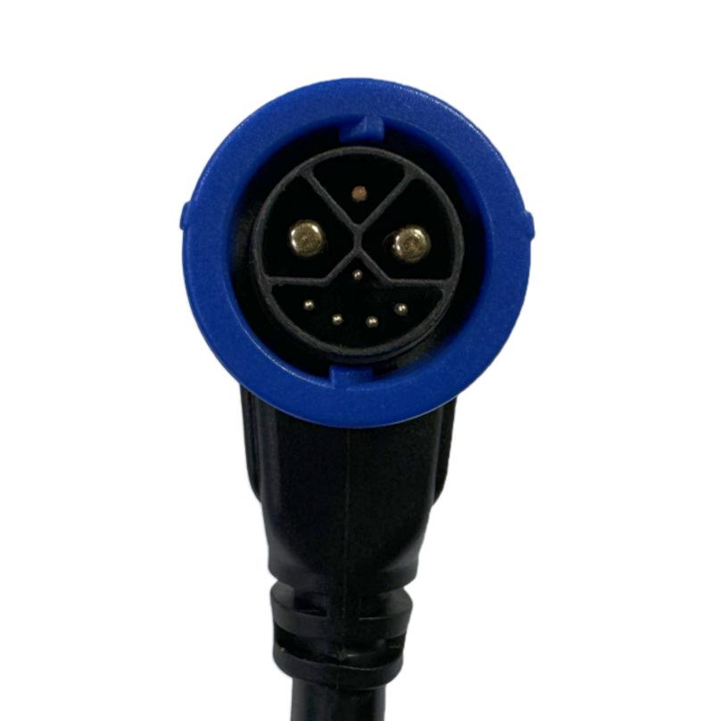 M23 Elbow Connector Cable: 2x4mm² Servo Motor Power Multicore with Hybrid PVC Sheath, OD 13mm