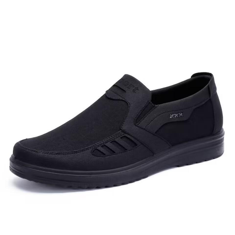 Cloth Shoes New Men's Shoes Spring and Autumn Single Shoes Casual Versatile Non-slip Soft Sole One Pedal Middle-aged and Elderly