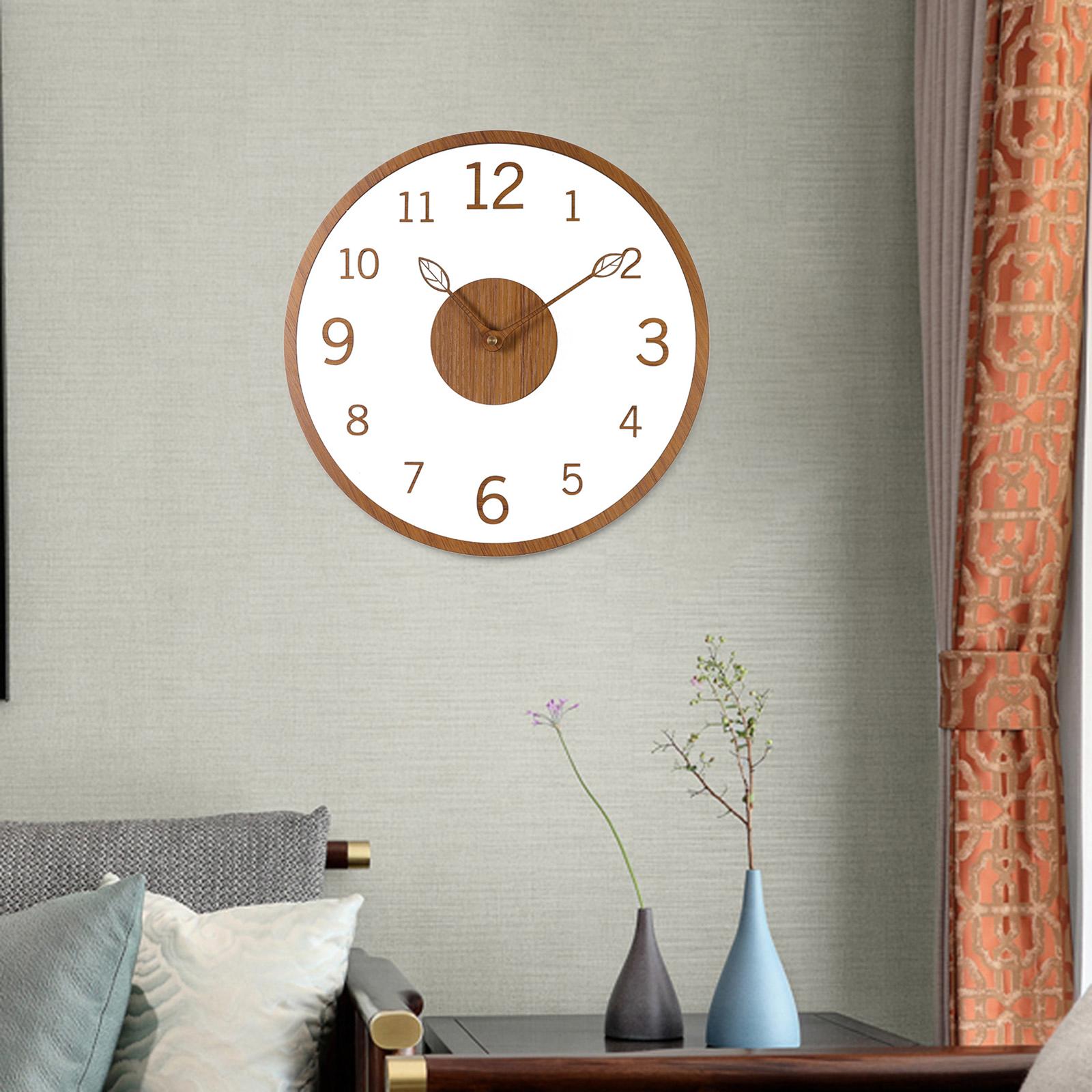 

Modern Wall Clock Non Ticking Silent Simple Analog Minimalist Wall Hanging Clock for Bathroom Home Kitchen Classroom Office
