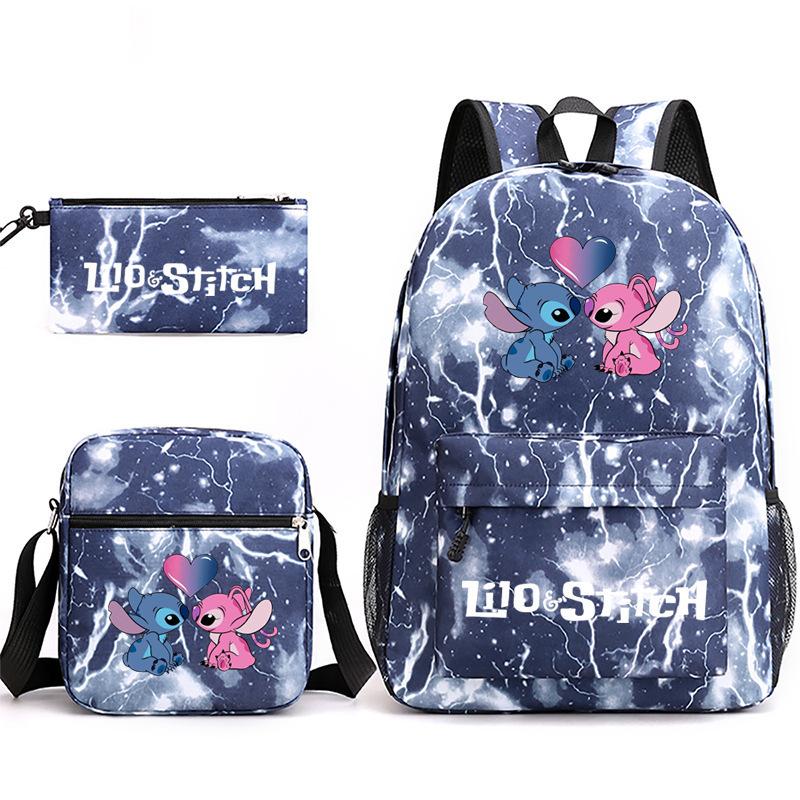 Printed Schoolbag Three-Piece Set, Primary And Secondary School Schoolbag, Backpack, Shoulder Bag, Pencil Bag.