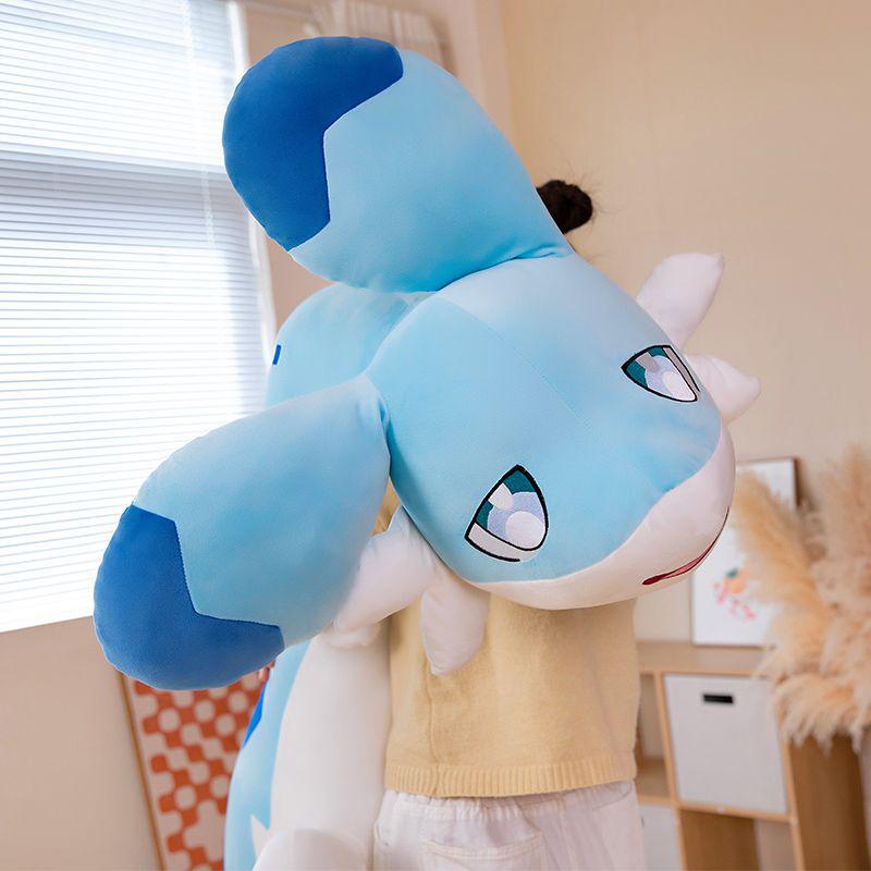 Palworld Blue Swift Howler Plush Toy - Long Body Pillow Ragdoll Gift
