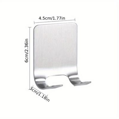 1/2/3PCS Razor Holder Bathroom Kitchen Storage Hook Self-adhesive Stainless Steel Wall Hanging Hook Towel Plug Storage Device