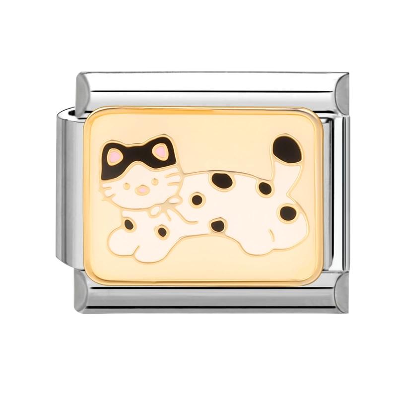 Fashion Colorful Y2K Animal Series Cat Dog Italian Charm Beads Fit 9MM Stainless Steel Bracelets Gifts Women Jewelry DIY Making