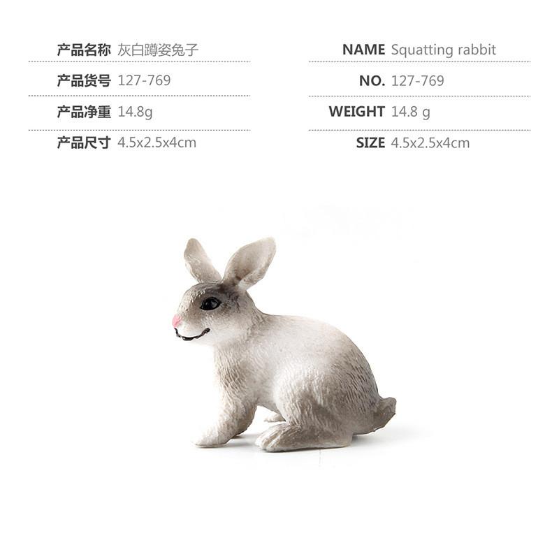 Lifelike Pvc Rabbit Figurine Collection Various Colors Ideal For Home Decor And Cakes