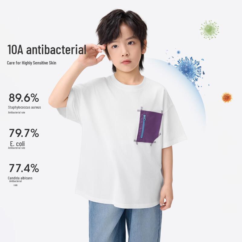 Xiaoyinman Boys' Anti-Bacterial Cotton Blend T-Shirt