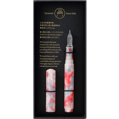 Teranishi Chemical Industry Guitar Glass Pen Aurora Long with Cap Jelly Red GLAAL-JR