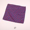 Red Silk Printed Pocket Square for Men - 30cm Small Scarf for Suit or Shirt
