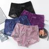 8 Color Plus Size Women Panties Sexy Lace Transparent Underwear Panty Seamless Mid-Waist Hip Raise Briefs Cotton Health Lingerie