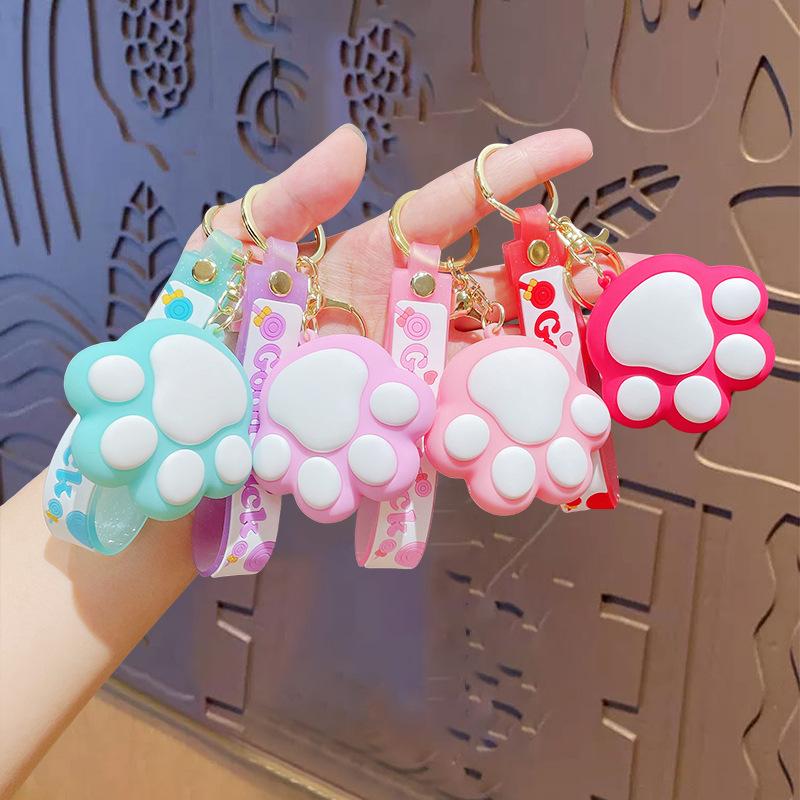 Cute Cartoon Cat Claw Doll Keychain Backpack Pendant Couple Car Bag Key Chain Pendant Small Gift