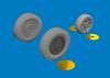 Eduard 1/48 Brassin P-39 Airacobra Late Model Wheels (for Arma Hobby) Plastic Model Kit Parts EDU6481052 (Airplane)