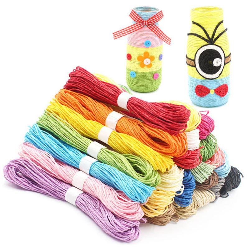 DIY100M Wrap Gift Link Paper Tag Burlap Ribbon Twine Rope Cord String