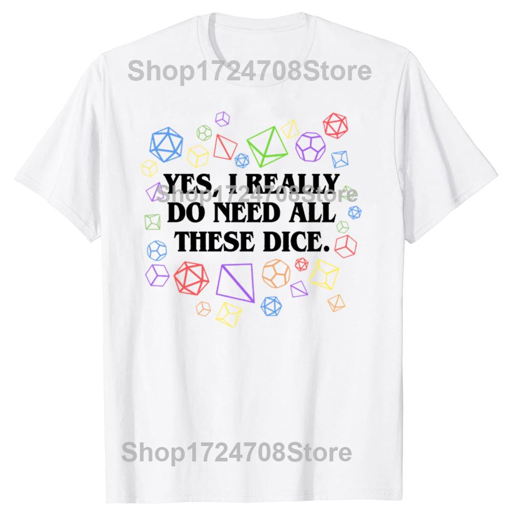 Men Women Dungeon And Dragon Dice Tabletop RPG T Shirts Accessories DND Game 100% Cotton T-shirt Clothes Fashion Tee Shirt