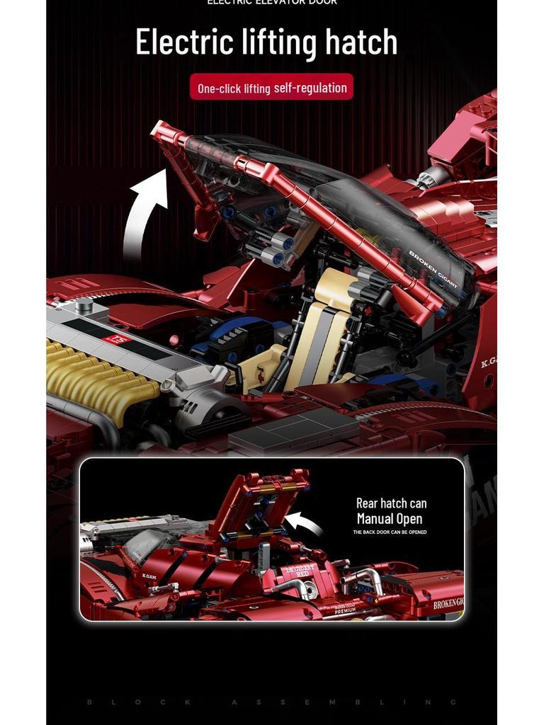 Guli 10619 Sports Car Juggernaut: Advanced Building Blocks Model for Boys