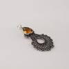 Citrine Gemstone 925 Sterling Silver Women Jewelry Pretty Oxidize Pendant 1.8" For Mother/Wife CP-45-6
