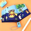Kids Folding Umbrella Automatic Open Cartoon UV Protection Umbrella Compact Windproof for Girls Boys Women Travel
