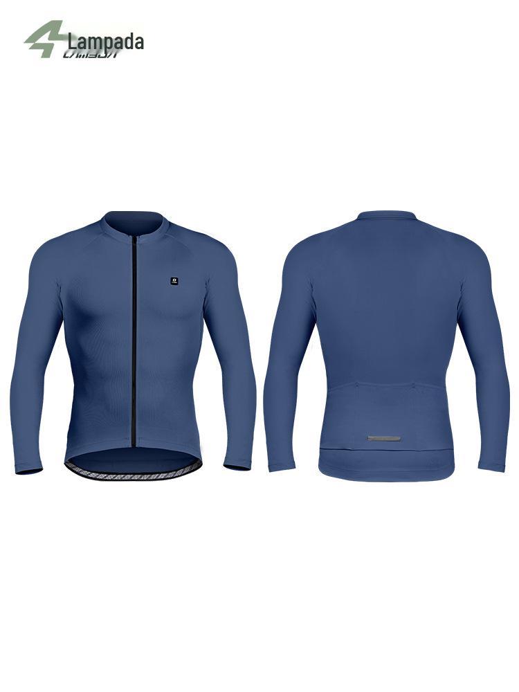 

Мужской велосипедный топ с длинным рукавом Lampaida, влагоотводящий и быстросохнущий для шоссейного и горного велоспорта весной/осенью. L темно-синий
