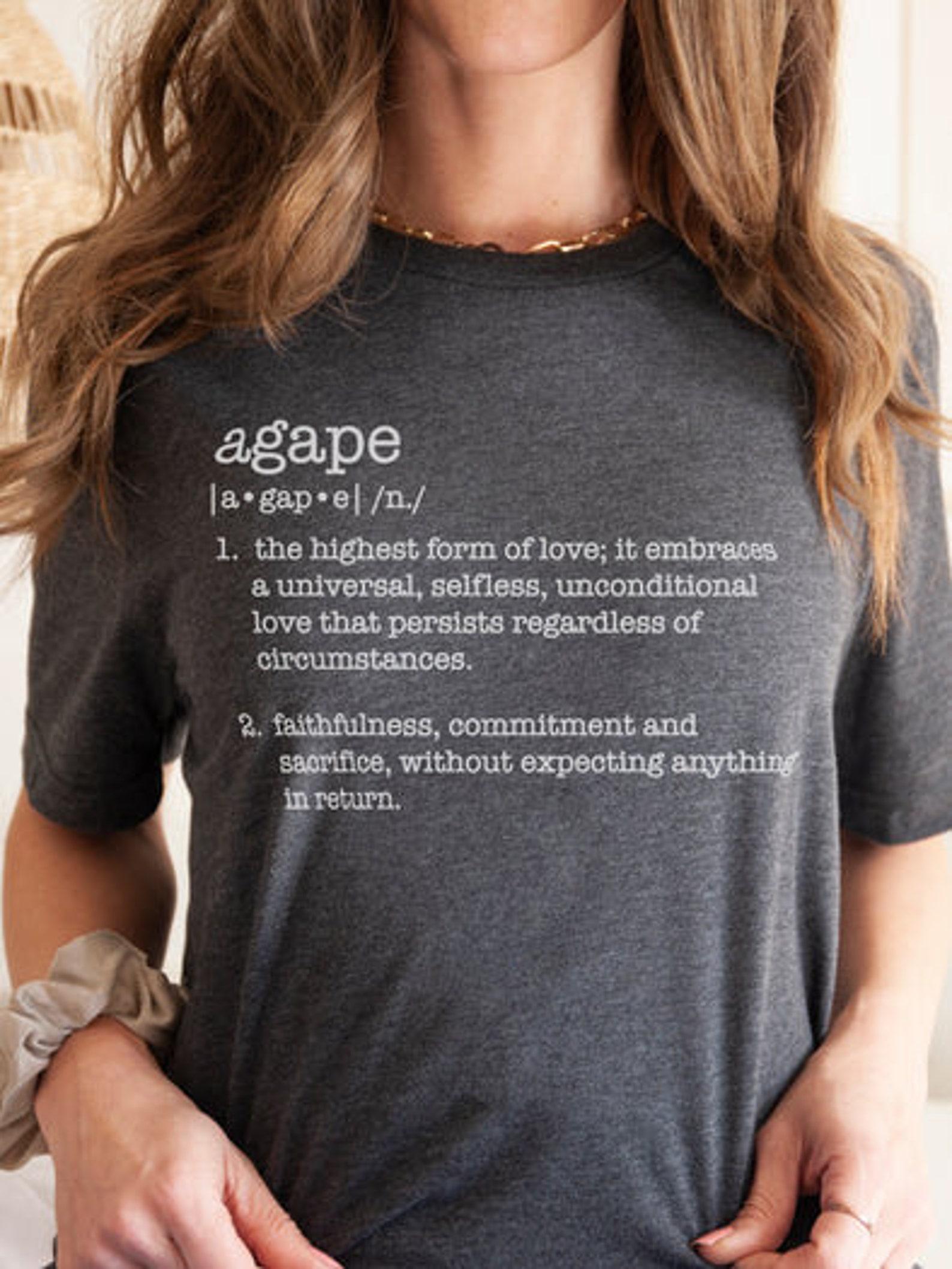 Agape | Dark Heather Grey Classic Crew | T-Shirt M