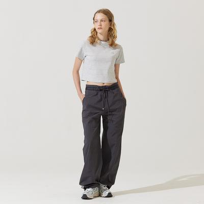 ADAUL Tab-To-Pocket String Wide Pants - Charcoal