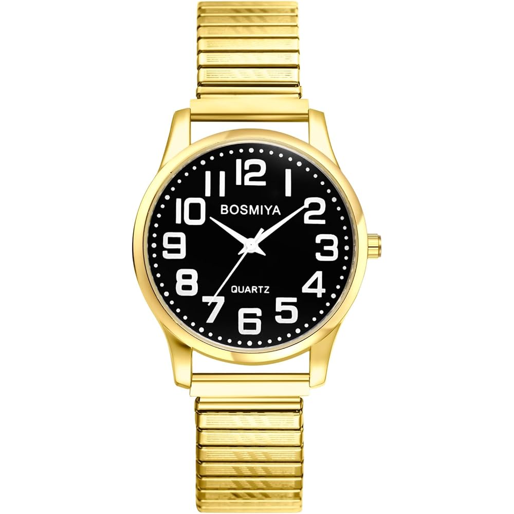 Men s Simple Gold Analog Watch Free Size Quartz Fashion Accessory Pair Watch