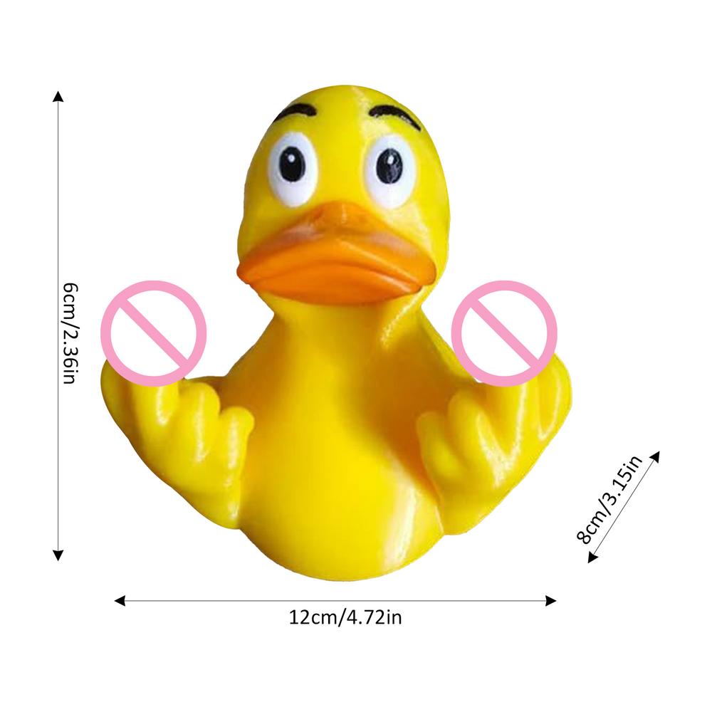 Mischief Little Duck Resin Decorations Desktop Ornaments Practical Joke Duck Toy Sculptures Animal Figures Car Interior Decor