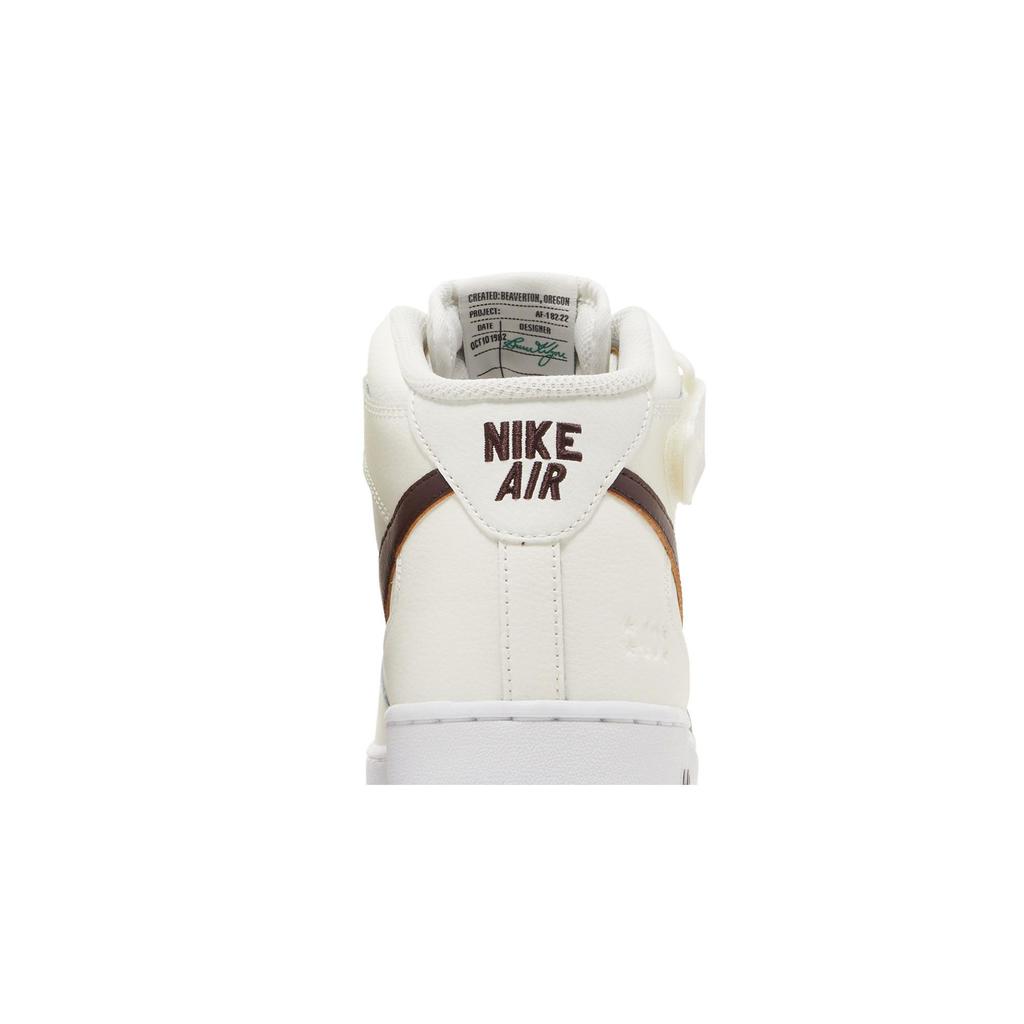 Nike Air Force 1 Mid '07 LV8 '40th Anniversary - Sail Brown Basalt' (Unisex) Sail / Malachite / White / Brown Basalt Skateboard Shoes DR9513 100