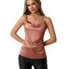 Damen Sommer Satin Weste Damen Off-the-Shoulder Neckholder Ärmelloses Top