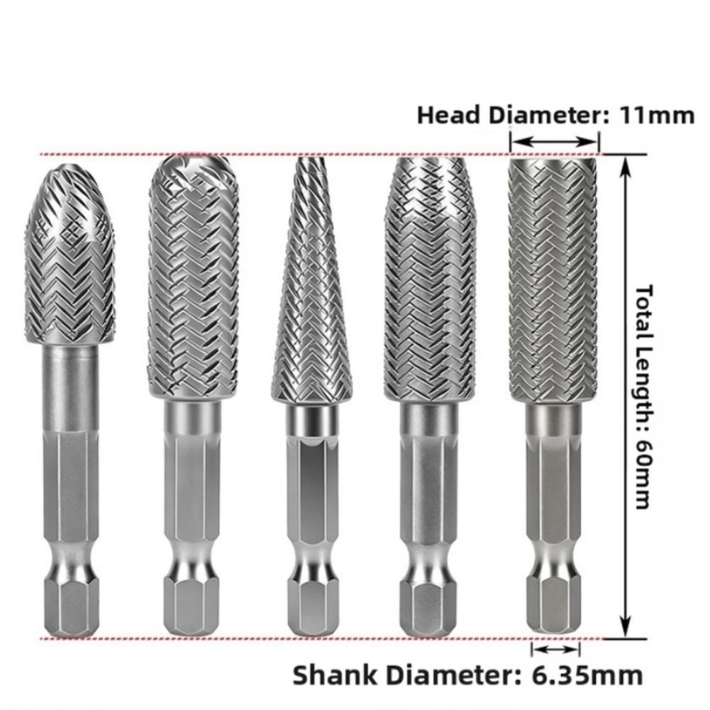 1/1inch Hex Shank Rotary Steel File For Drilling Grinding Sanding Engraving Rotary File For DIY Workshop Projects