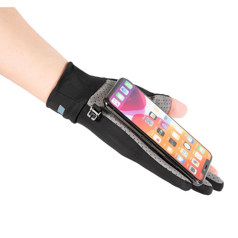 Ice Silk Sun Protection Unisex Two-Fingerless Non-Slip Half-Finger Gloves for Summer Driving, Cycling, and Fishing