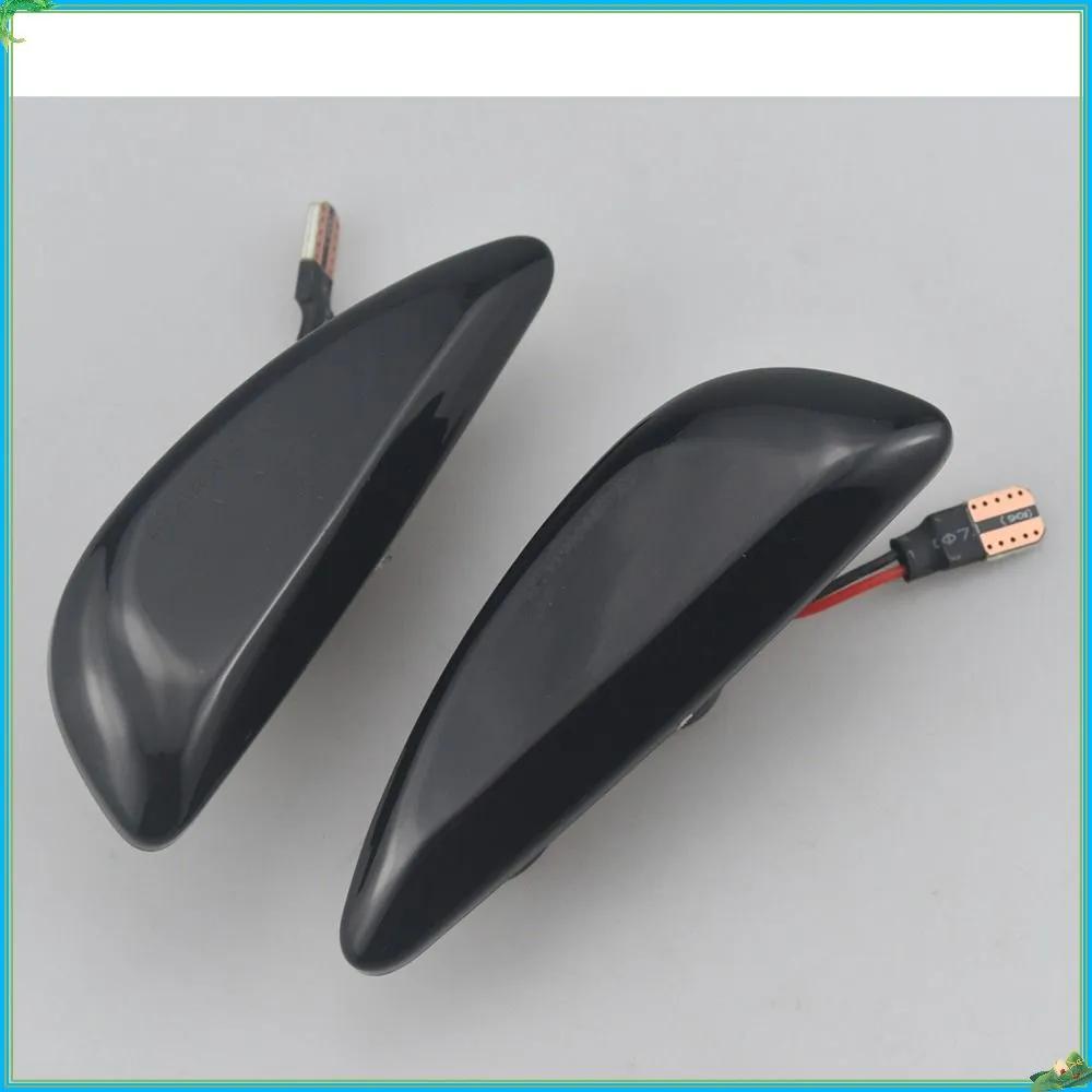 Side Marker Turn Signal Lights For Hyundai Solar Verna Accent 2011-2016 & I20 2010-2022 Sequential Dynamic LED Car Front Fender Smoked Black
