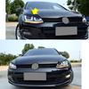 Potrivit pentru accesorii VW Goft 7 2014 2015 2016 2017 far sprânceană pleoapă capac decorativ ornamente din fibră de carbon neagră lucioasă