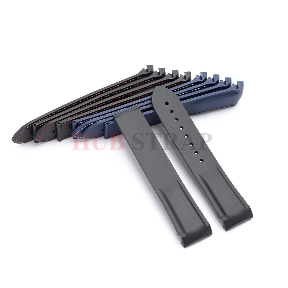 20mm 22mm Rubber Silicone Watchband for Omega Seamaster 300 Speedmaster for Seiko SKX Waterproof Watchband Watch Strap Men Women