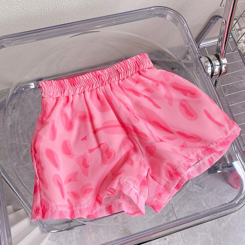 New Baby Girl Leopard Print Sun Protection Set - Long Sleeve Two-Piece