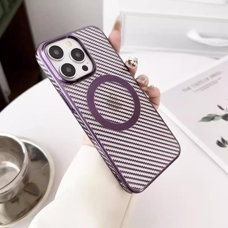 Magnetic Suction Suitable for Apple 16promax Mobile Phone Case IPhone 15 Transparent All Inclusive Hard Set 14 Sets