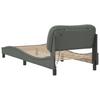LED Bed Frame without Mattress  Hvar  Dark Grey 90x200 cm Fabric