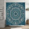 Ornate Mandala Blue Shower Curtain Decor Bathroom Accessories for Home Decoration