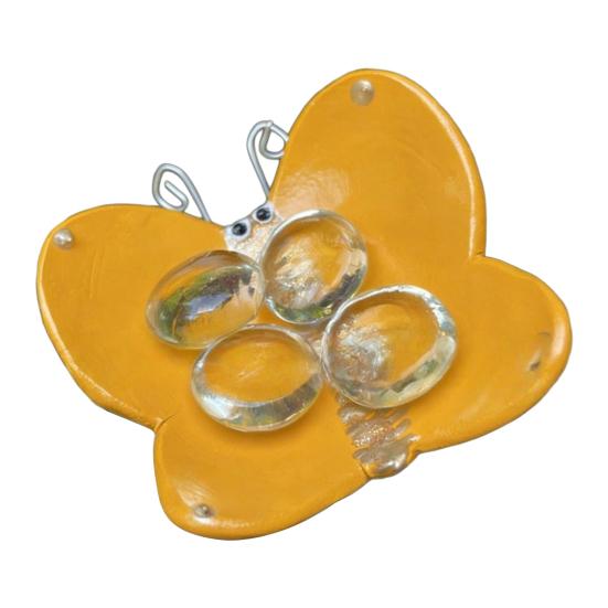 Bee Watering Station Butterfly Puddler with Glass Balls Decorative Hydration Station for Outdoor Garden Pollinators Safe Hydration