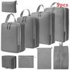 Travel Storage Organizer Set With Waterproof Polyester For Packing And Laundry