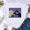 Summer Cartoon Villain T-Shirt Villain Princess Pattern Fashion T-Shirt Harajuku Streetwear White Cotton Top Unisex