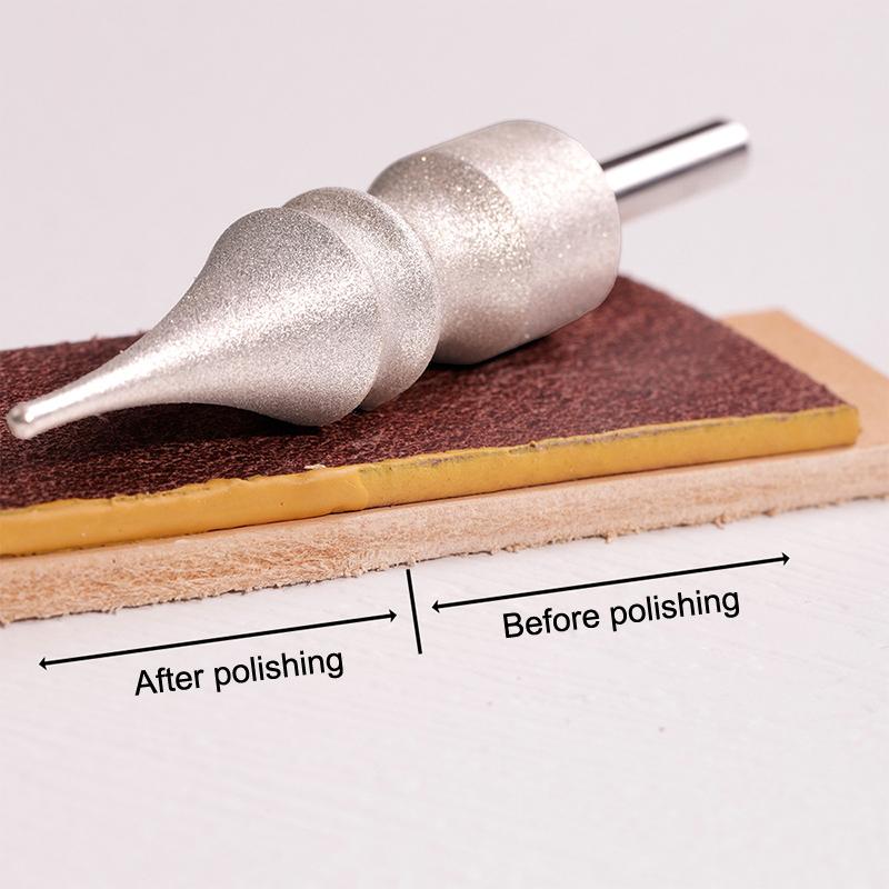 Leather Burnishing Tools, Metal Stainless Steel Sandblasting Polished Rods For Cowhide Edge Burnisher For Leathercraft Polishing