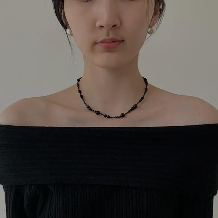 Black Stone Necklace (onyx)