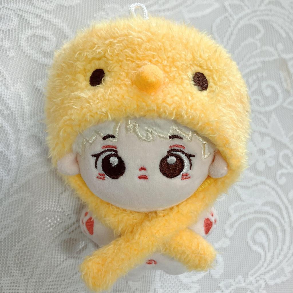 10cm Plush Kigurumi Cap, Cotton Doll Clothes, Chick, Yellow [Used]