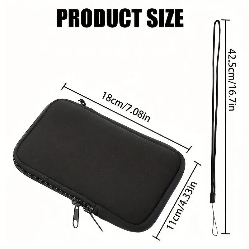 Husă de telefon din neopren cu fermoar - Husă protectoare pentru diverse modele de smartphone, Negru