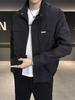 Men's 2025 Spring/Autumn Stand-Up Collar Jacket: Trendy, Versatile, Lightweight Workwear Top